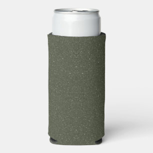 Speckled Moss Green Slim Can Cooler – Customizable