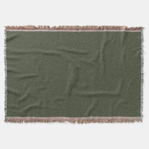 Speckled Moss Green Woven Throw Blanket (Custom)
