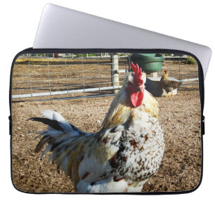 Speckled Rooster On Farm, Laptop Sleeve