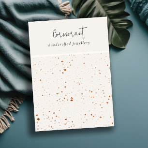Speckled Rust White Texture Blank Jewellery Displa Business Card