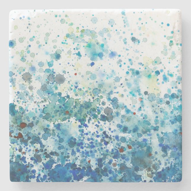 Speckled Sea I Stone Coaster (Front)