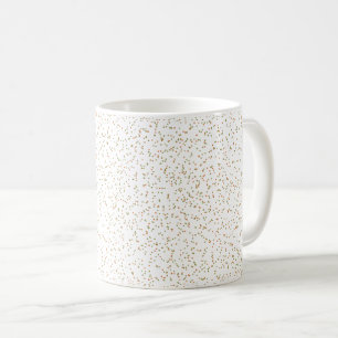 Speckled Spring Fern, Green & Orange Dots Coffee Mug