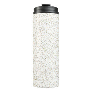 Speckled Spring Fern, Green & Orange Dots Thermal Tumbler