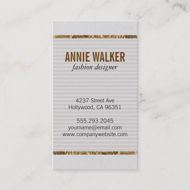 Speckled Texture | Gold Business Card (Front)