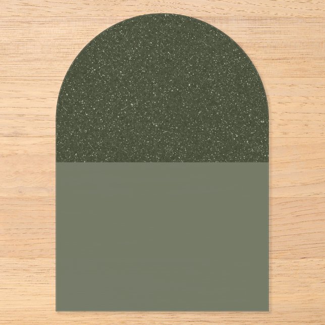 Speckled-Top Moss Arch Acrylic Invite – Customize Invitations (Front)