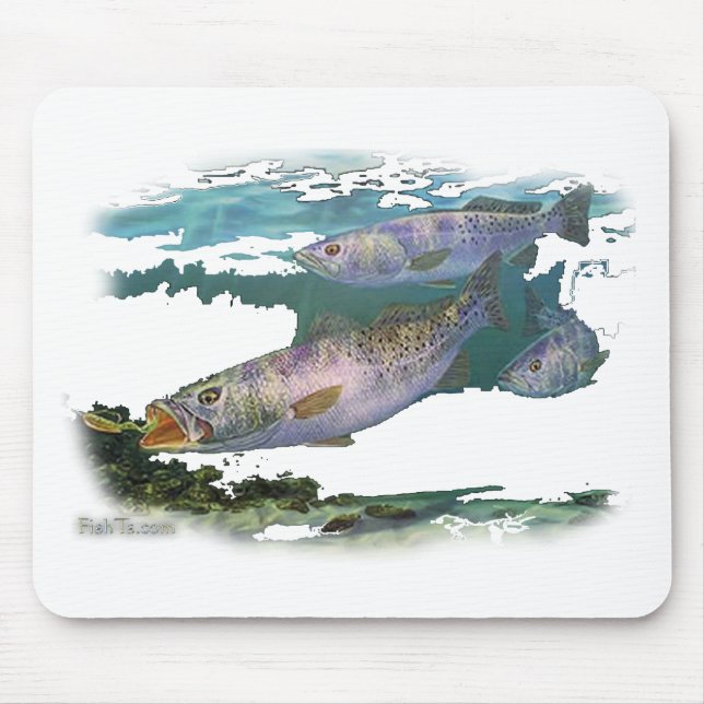 Speckled Trout Feeding Mouse Pad (Front)