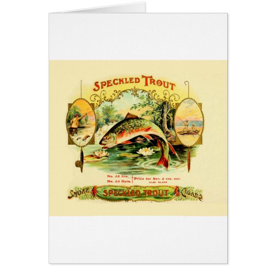 Speckled Trout Vintage Art Card