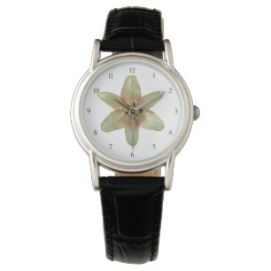 Speckled Yellow Lily Flower Watch