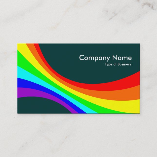 Specrum Curve - Dark Green 003333 Business Card (Front)