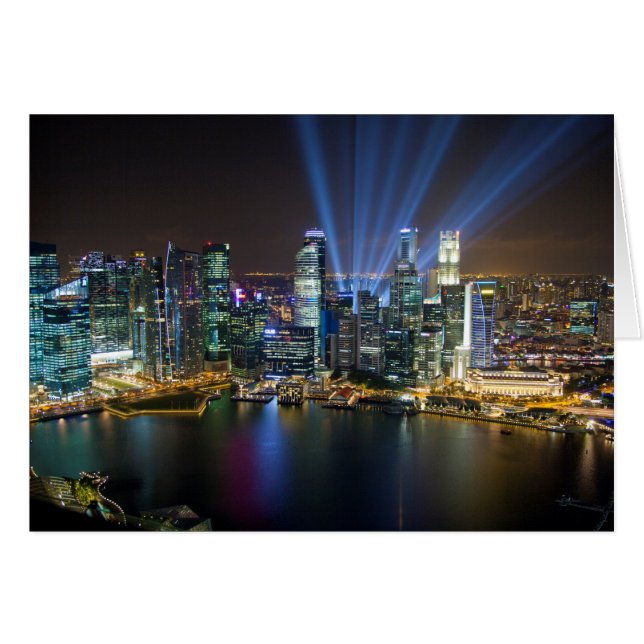 Spectacle lumineux du centre-ville de Singapour (Devant horizontal)