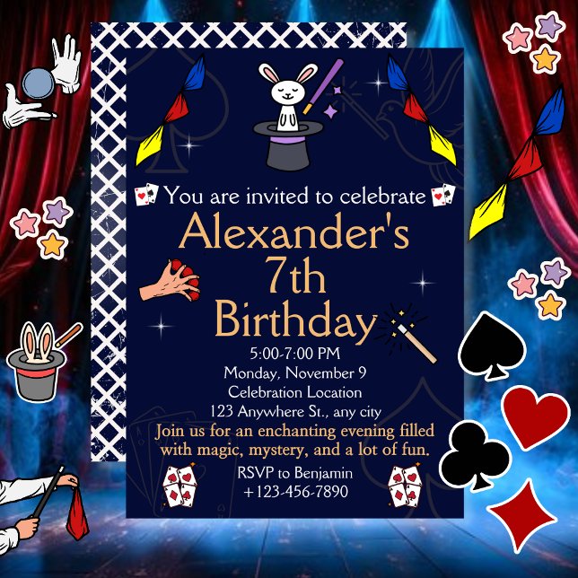 Spectacle Magique Anniversaire Invitation Party Po (Créateur téléchargé)