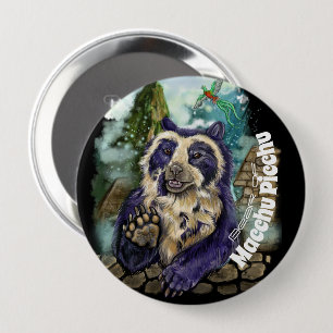Spectacled Bear 4 Inch Round Button