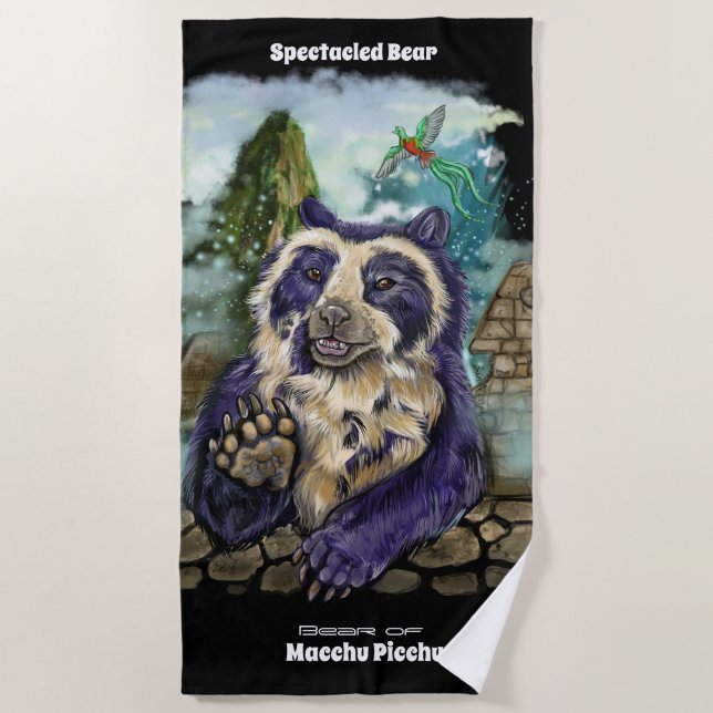 Spectacled Bear Beach Towel (Front)