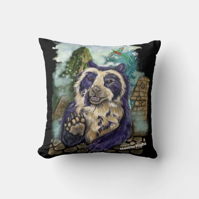 Spectacled Bear Throw Pillow (Front)