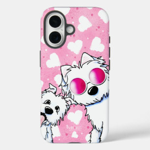 Spectacled Sweet Heart Westies iPhone 16 Case