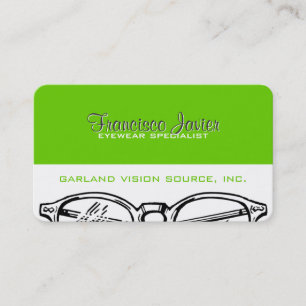 Spectacles Eyewear Optical Vision Business Card