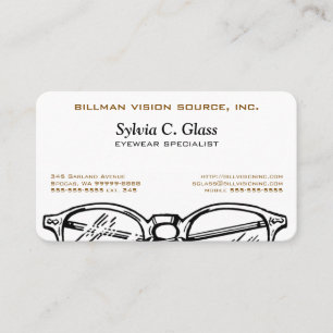Spectacles Eyewear Optical Vision Business Card