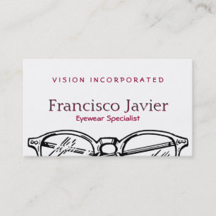 Spectacles Eyewear Optical Vision Business Card