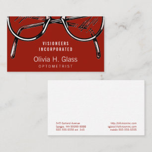 Spectacles Eyewear Optical Vision Business Card