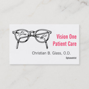 Spectacles Eyewear Optical Vision Business Card