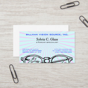 Spectacles Eyewear Optical Vision Business Card