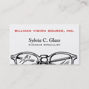 Spectacles Eyewear Optical Vision Business Card