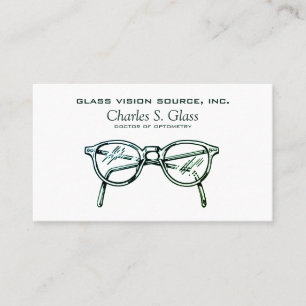 Spectacles Eyewear Optical Vision Greens Business Card