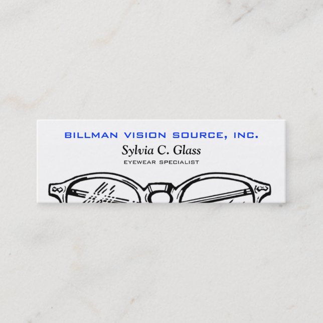 Spectacles Eyewear Optical Vision Mini Business Card (Front)