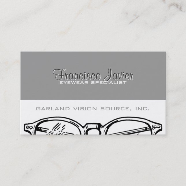 Spectacles Eyewear Optical Vision with Reminder Appointment Card (Front)