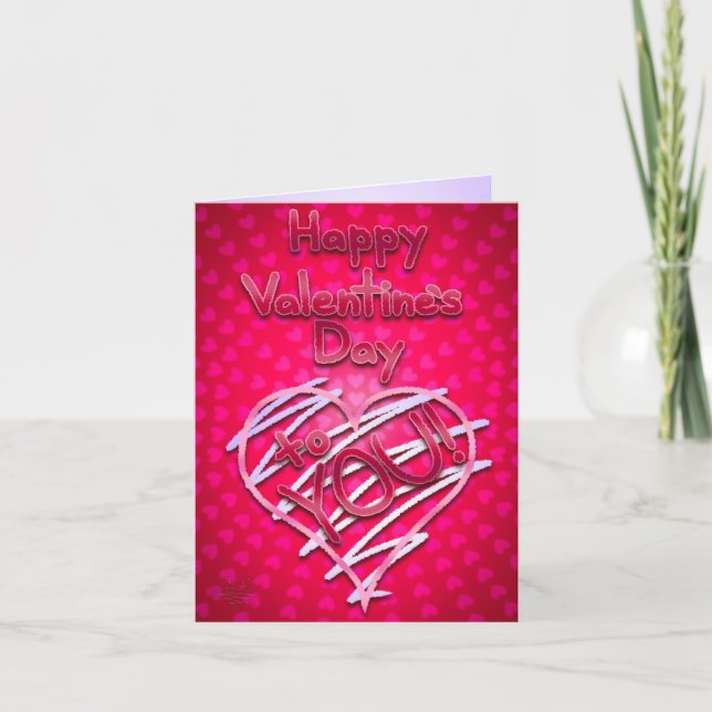 Spectaculaire carte Saint-Valentin (Devant)