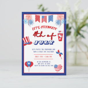 Spectacular 4th of July Independence Extravaganza Invitation