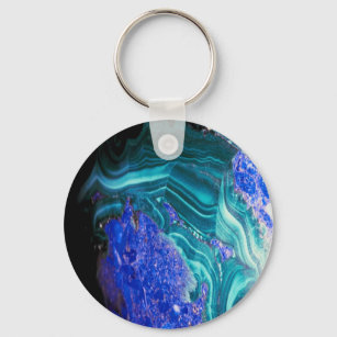 spectacular agate with opal, keychain