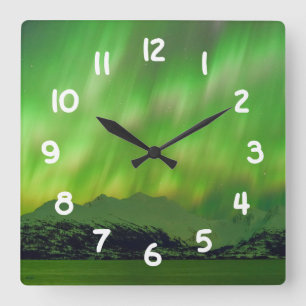 Spectacular Aurora Square Wall Clock