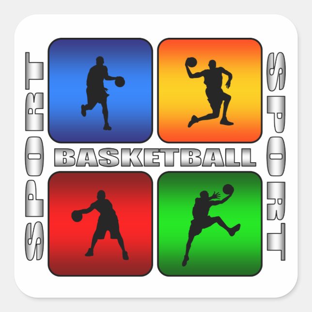 Spectacular Basketball Square Sticker (Front)