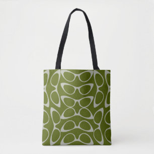 Spectacular Cat Eye Glasses Green White Fashion Tote Bag