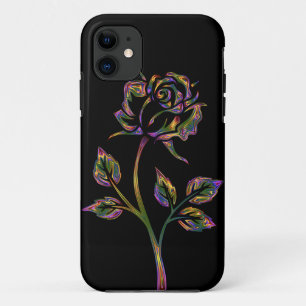 Spectacular coloured rose iPhone 11 case