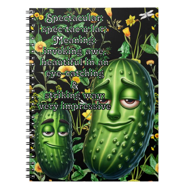 Spectacular: Defintion spec·tac·u·lar Notebook (Front)