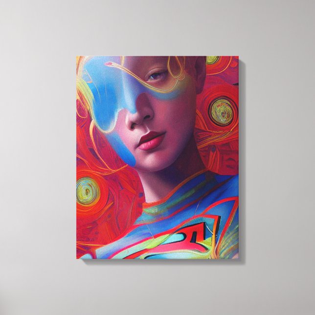 Spectacular Gal Cyberpunk Canvas Print (Front)