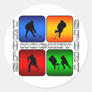 Spectacular Hockey Classic Round Sticker
