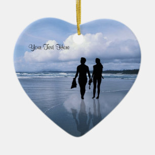 Spectacular Ocean Waves and Beach Ceramic Ornament