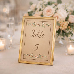 Spectacular Rustic Wedding Table Number