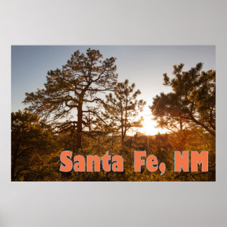 Spectacular Santa Fe Sunset: High Desert Photo Poster