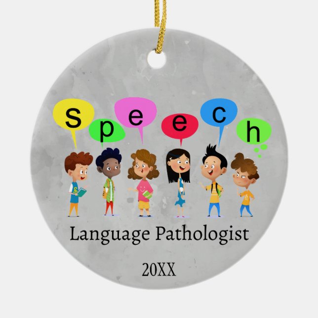 Spectacular Speech-Language Pathologist Kids Ceramic Ornament (Front)