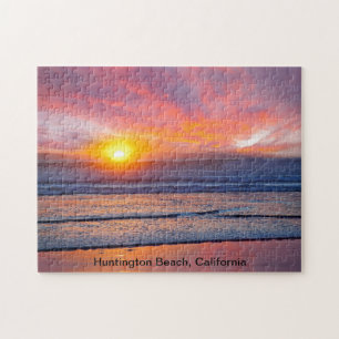 Spectacular Sunset at Huntington Beach Jigsaw Puzzle