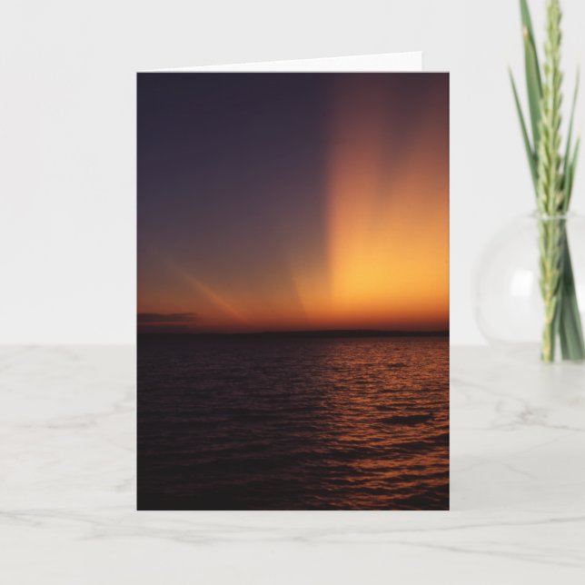 Spectacular Sunset Greeting Card (Front)