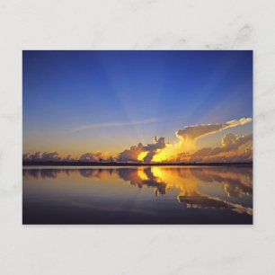 Spectacular Sunset over the Little Muddy River Postcard