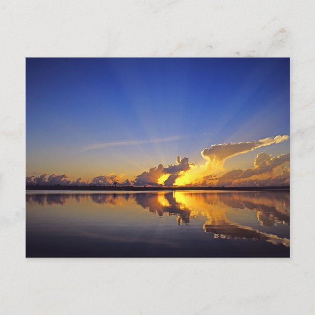 Spectacular Sunset over the Little Muddy River Postcard (Front)