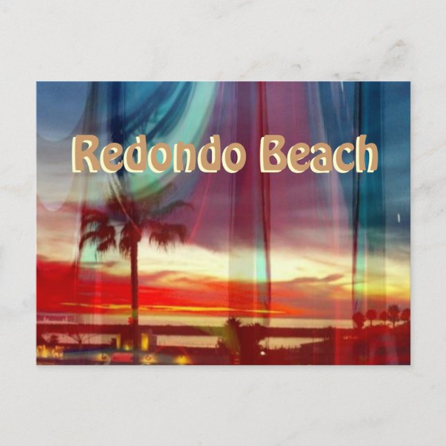 Spectacular Sunset Redondo Beach Postcard (Front)