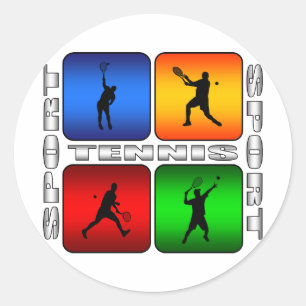 Spectacular Tennis (Male) Classic Round Sticker