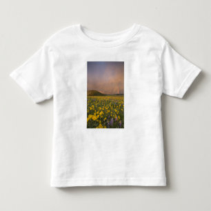Spectacular wildflower meadow at sunrise in toddler t-shirt